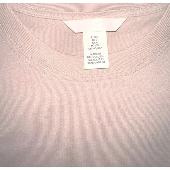 H&M Beige Minimalist T Shirt Dress Womens Small Neutral Capsule Wardrobe - Picture 2 of 3